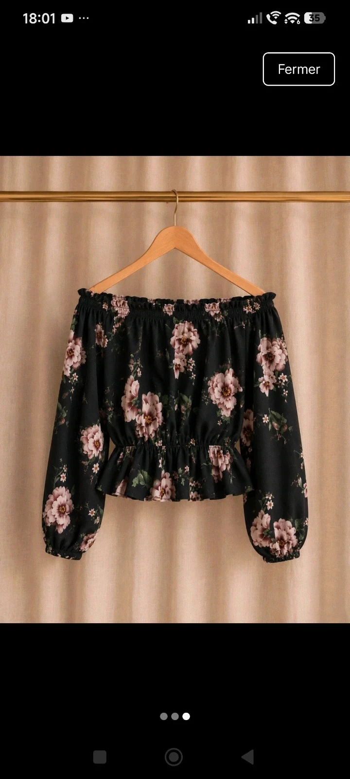 Blusa con flores talla S – photo 3